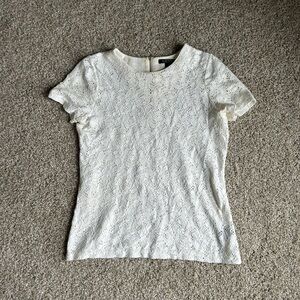 Ralph Lauren White Lace Top